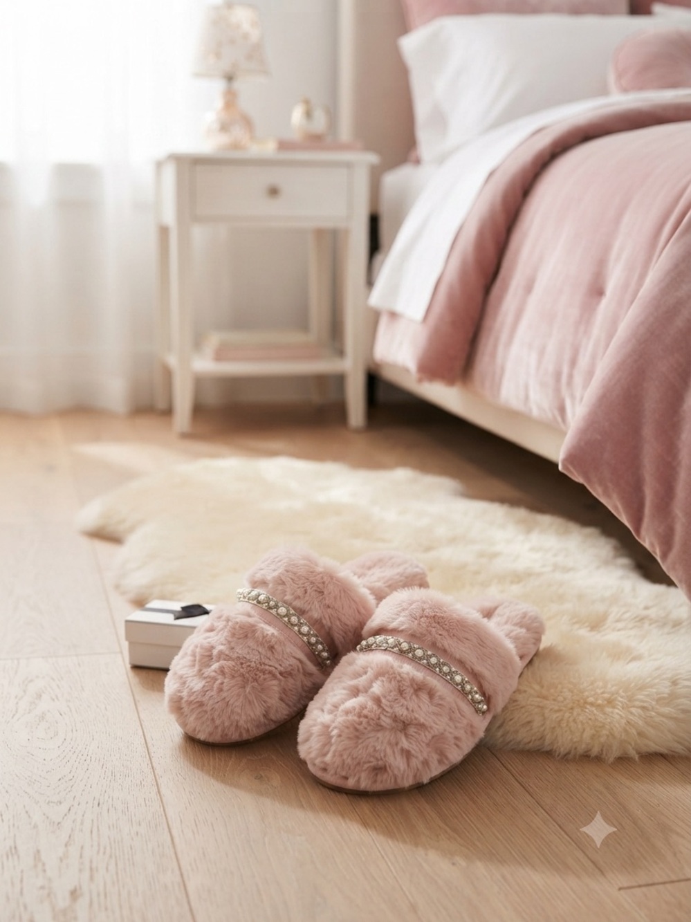 🌸New in box Faux fur Slippers🌸